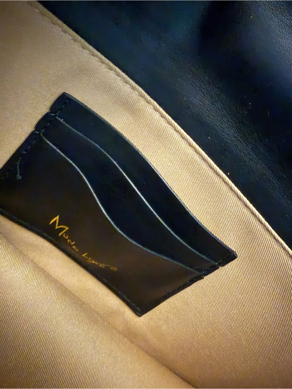 Moda Luxe Tan Clutch with Black Strap Accent - Picture 6 of 10